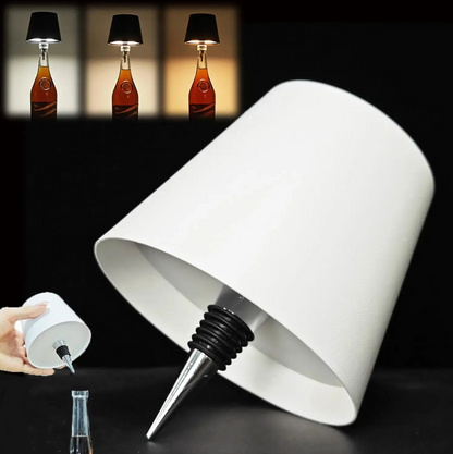 LuxeBottle - Kabellose LED Tischleuchte im Flaschendesign - Dimmbar | USB | Wohnzimmer | Dekoration