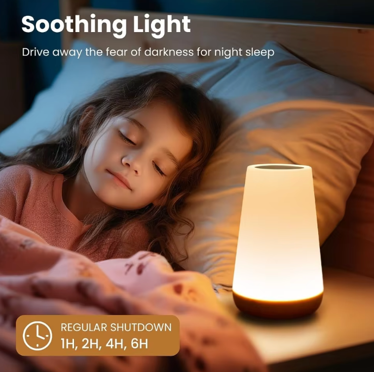 LumiSleep - USB Wiederaufladbare Kabellose Nachttischlampe mit Dimmbar Touch (Inklusive 13 Farben + Fernbedienung)