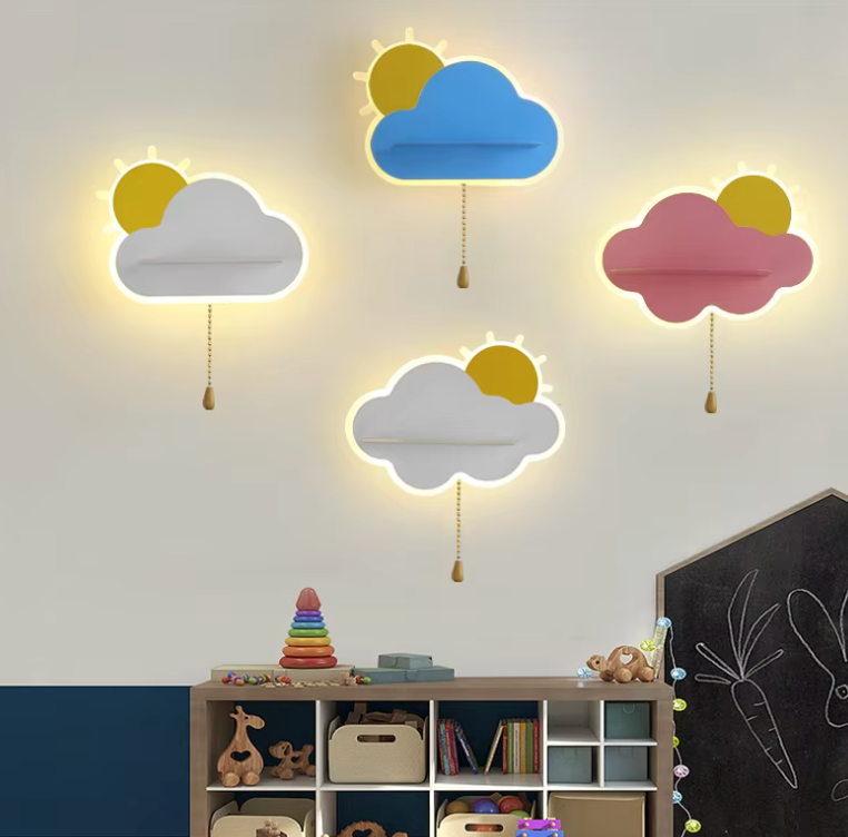 CloudLumi | LED Wandleuchte für Jungen und Mädchen im Kinderzimmer | Wandlampe mit Wolkendesign