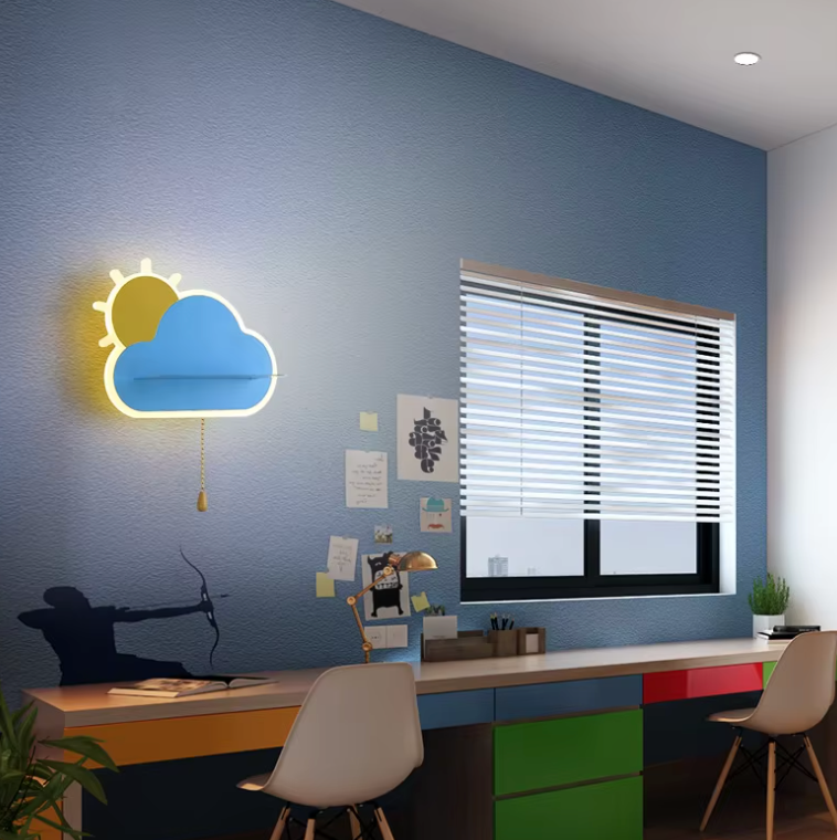 CloudLumi | LED Wandleuchte für Jungen und Mädchen im Kinderzimmer | Wandlampe mit Wolkendesign