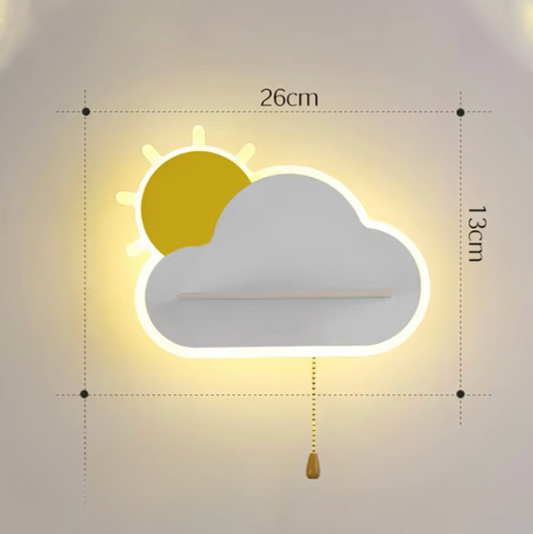 CloudLumi | LED Wandleuchte für Jungen und Mädchen im Kinderzimmer | Wandlampe mit Wolkendesign