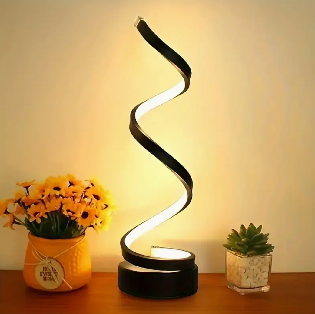 Spirale Tischlampe | Dimmbare moderne USB Schreibtischlampe | Nachttischlampe | Tischlampe