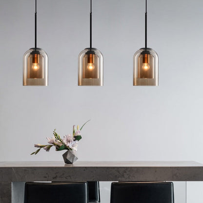 Mica – Mid-Century Pendelleuchte mit Einzigartigem Doppelglas Design